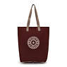 Hip Hurray Packable Tote Bag, Merlot Pink, small