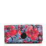 New Teddi Printed Snap Wallet, Aqua Blossom, small