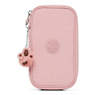 50 Pens Case, Strawberry Pink Tonal Zipper, small