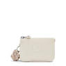 Creativity Small Metallic Pouch, Beige Pearl, small