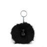 Pompom Monkey Keychain, True Black, small