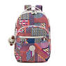 Seoul Large Printed Laptop Backpack, Soft Apricot, small