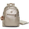 Bizzy Boo Metallic Backpack Diaper Bag, Artisanal K Embossed, small