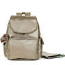 Zax Metallic Backpack Diaper Bag, Artisanal K Embossed, small