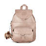 Queenie Small Metallic Backpack, Rose Gold Metallic, small