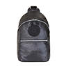 Bente Metallic Backpack, Black Rose, small