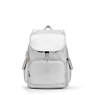 City Pack Metallic Backpack, Bright Silver, small