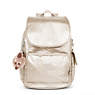 City Pack Metallic Backpack, Spicy Gold, small