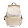 City Pack Metallic Backpack, Buttery Sun, small
