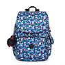 City Pack Printed Backpack, Black Blue Beige, small