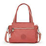 Elysia Shoulder Bag, Pink Mermaid Embossed, small