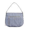 Sadie Printed Hobo Handbag, Grey Gris, small