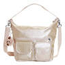 Archie Metallic Handbag, Spicy Gold, small