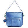 Carley Metallic Handbag, Blue Bleu 2, small