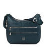 Bridget Metallic Handbag, Deep Sky Blue C, small