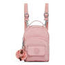 Alber 3-in-1 Convertible Mini Bag Backpack, Strawberry Pink Tonal Zipper, small