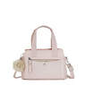Tensi Shoulder Bag, Primrose Pink Satin, small