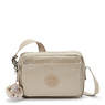 Abanu Medium Printed Crossbody Bag, Sign Beige Emb, small