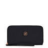 Alia Wristlet Wallet, Black Sateen, small