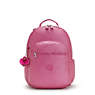Seoul Large Metallic 15" Laptop Backpack, Flash Pink Chain, small