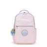 Seoul Large Metallic 15" Laptop Backpack, Sea Pink Metallic Block, small
