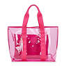 Jacey Extra Large Clear Barbie Tote Bag, Power Pink Translucent, small