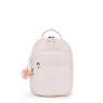 Seoul Small Metallic Tablet Backpack, Pink Shine, small