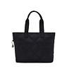 Colissa Up Quilted Laptop Tote Bag, Cosmic Black Ql, small