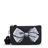 Creativity Large Pouch, Charcoal Satin Bow, small