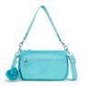 Milos Up Shoulder Bag, Deepest Aqua, small