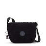 Ayna Sherpa Crossbody Bag, Black Fuzz, small