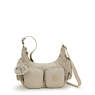 Rikka Small Printed Crossbody Bag, Sign Beige Emb, small