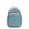 Seoul Large 15" Laptop Backpack, Peacock Teal Stripe, small