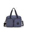 Defea Extra Large Printed Weekender Duffle Bag, 3D K Blue, small