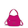 Bahar Satin Shoulder Bag, Fuchsia Night M, small