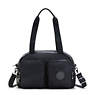 Cool Defea Shoulder Bag, Black Camo Embossed, small