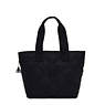 Irica Quilted Tote Bag, Cosmic Black, small