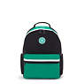 Damien Medium Laptop Backpack, Deep Green Black Block, small