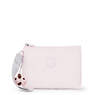 Tammi Wristlet Pouch, Sea Pink Metallic Block, small