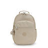 Seoul Large Printed 15" Laptop Backpack, Sign Beige Emb, small