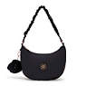 Lidya Shoulder Bag, Black Sateen, small