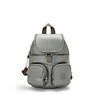 Lovebug Small Metallic Backpack, Moon Grey Metallic, small