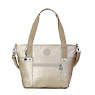 Alexandra Metallic Tote Bag, Champagne Metallic, small