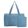 Honest Foldable Duffle Bag, Blue Eclipse Print, small