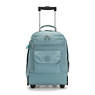 Sanaa Large Rolling Backpack, Peacock Teal Stripe, small