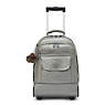 Sanaa Large Metallic Rolling Backpack, Moon Grey Metallic, small