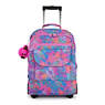 Sanaa Large Printed Rolling Backpack, Pink Sands, small
