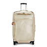 Darcey Large Metallic Rolling Luggage, Starry Gold Metallic, small