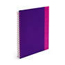 Poppin Three-Subject You Rule Notebook, Grey Lilac Block, small