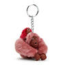 Mom and Baby Sven Monkey Keychain, Sweet Pink, small